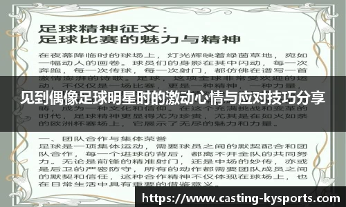 见到偶像足球明星时的激动心情与应对技巧分享